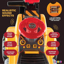 Toddler Electric Ride-On Excavator Toy with Helmet and Rock Features Magic Cars 3