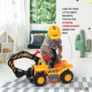 Toddler Electric Ride-On Excavator Toy with Helmet and Rock Features Magic Cars 6