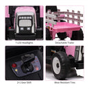Kids 12V Battery-Powered Electric Ride-On Tractor with Trailer and Music Magic Cars 3