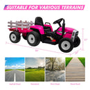 12V Battery-Powered Electric Ride-On Tractor with Trailer and Music for Kids Age 3+ Magic Cars 6