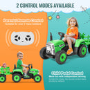 12V Electric Ride-On Kids Tractor Toy with Trailer and Remote Control Magic Cars 2
