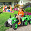 12V Electric Ride-On Kids Tractor Toy with Trailer and Remote Control Magic Cars 6