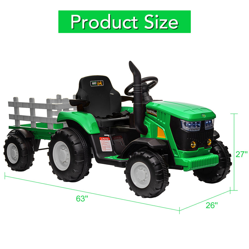 Kids Ride-On Battery Powered Electric Tractor Toy with Remote Control Magic Cars 21