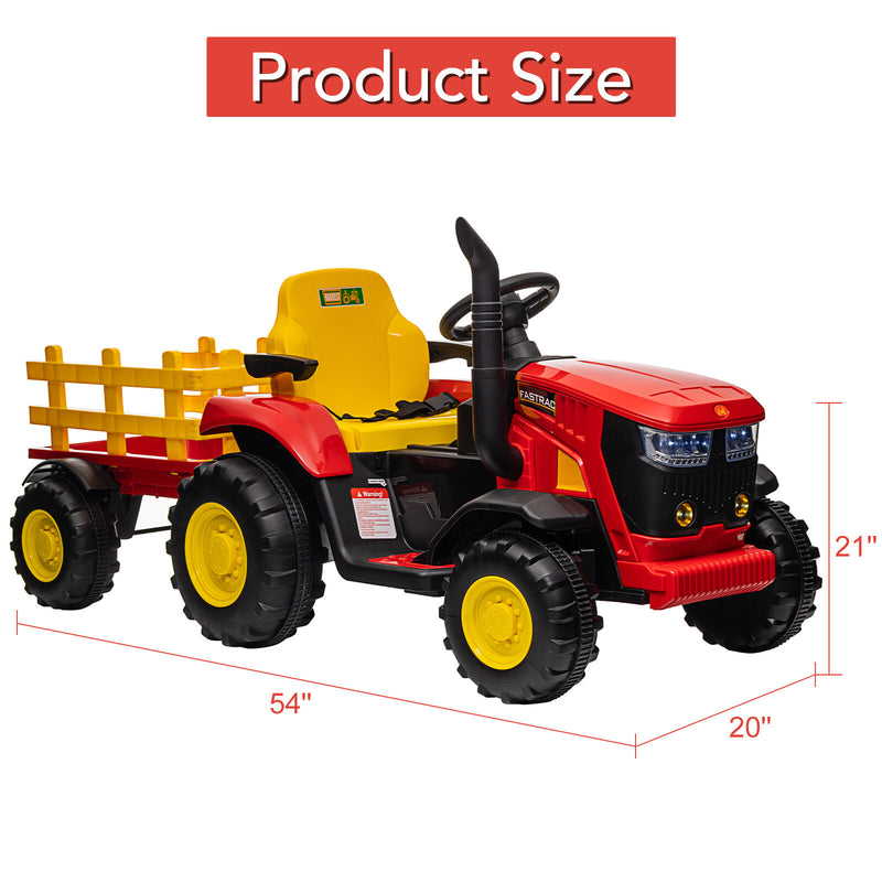 Kids Ride-On Battery Powered Electric Tractor Toy with Remote Control Magic Cars 5