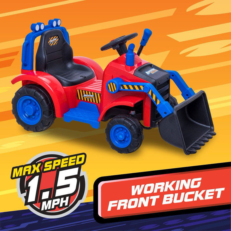 Toddler Ride-On Tractor Loader Truck with Working Bucket Ages 1.5–3 Magic Cars 2