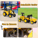 Licensed Caterpillar Kids Ride-On Tractor with Foot-to-Floor Sliding and Front Shovel Magic Cars 4
