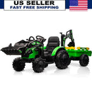 24V Electric Ride-On Tractor with Trailer and Excavator for Kids Magic Cars Variant 0