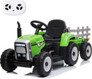 12V Battery-Powered Kids Ride-On Electric Tractor with Trailer and Remote Control Magic Cars 11