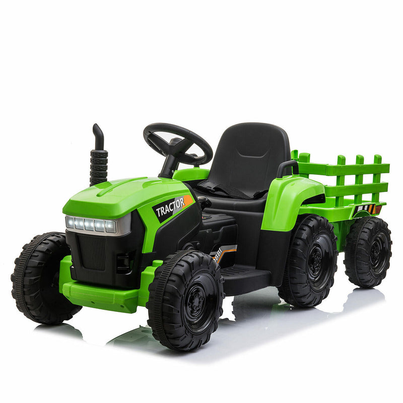 12V Battery-Powered Kids Ride-On Electric Tractor with Trailer and Remote Control Magic Cars 2
