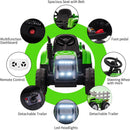 12V Battery Powered Kids Ride-On Tractor with Trailer, Remote Control and LED Lights Magic Cars 12