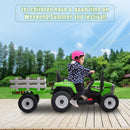 12V Battery Powered Kids Ride-On Tractor with Trailer, Remote Control and LED Lights Magic Cars 1