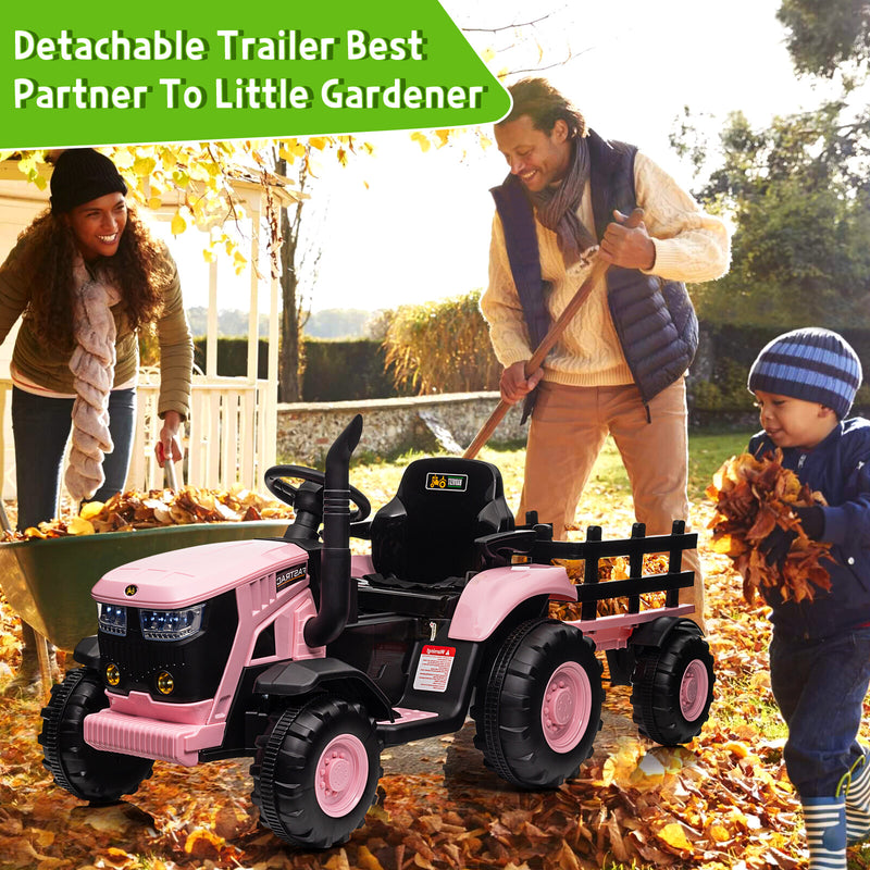 12V Battery-Powered Kids Ride-On Electric Tractor with Remote Control Magic Cars 13