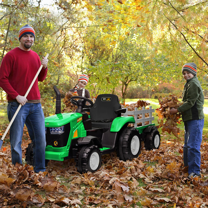 12V Battery-Powered Kids Ride-On Electric Tractor with Remote Control Magic Cars 24