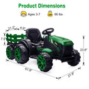 12V Battery-Powered Electric Ride-On Tractor with Trailer for Kids Magic Cars 6