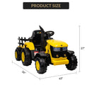 Kids 12V Electric Ride-On Tractor with Trailer, Battery Powered Toy Vehicle Magic Cars 11