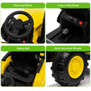 Kids 12V Electric Ride-On Tractor with Trailer, Battery Powered Toy Vehicle Magic Cars 5