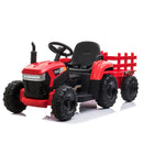 12V Battery-Powered Kids Ride-On Tractor with Trailer Toy Magic Cars 10