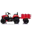 12V Battery-Powered Kids Ride-On Tractor with Trailer Toy Magic Cars 11