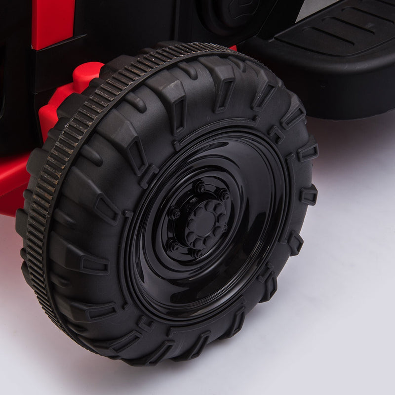 12V Battery-Powered Kids Ride-On Tractor with Trailer Toy Magic Cars 3