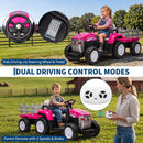 12V Electric Ride-On Tractor with Trailer and Bluetooth Parental Remote Magic Cars 7
