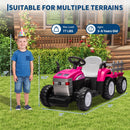 12V Electric Ride-On Tractor with Trailer and Parental Remote Control for Kids Ages 3+ Magic Cars 7