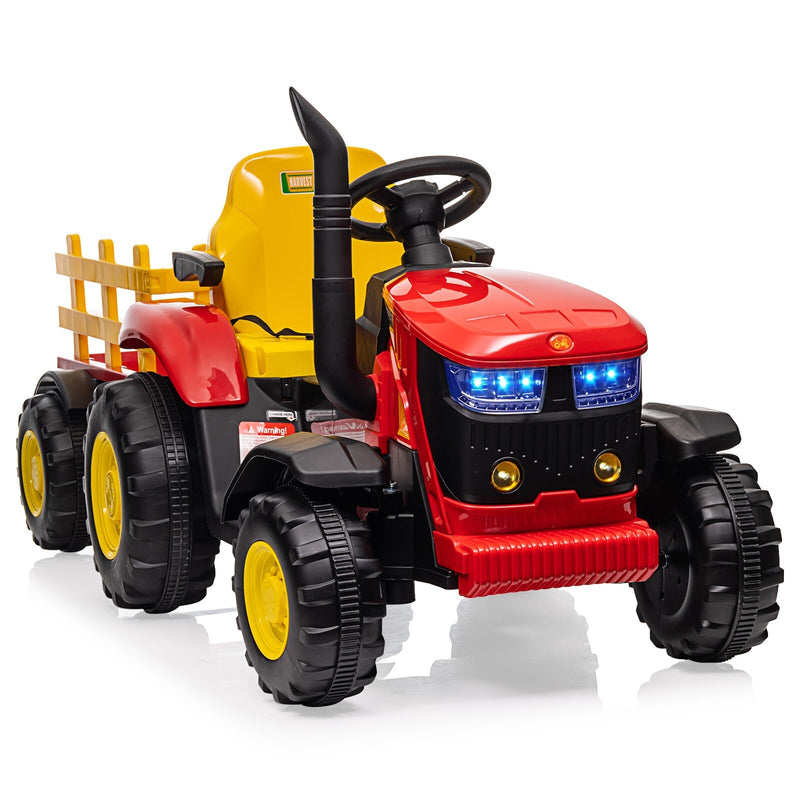 Kids Ride On Electric Tractor with Trailer, Battery Powered Toy Vehicle Magic Cars Variant 0