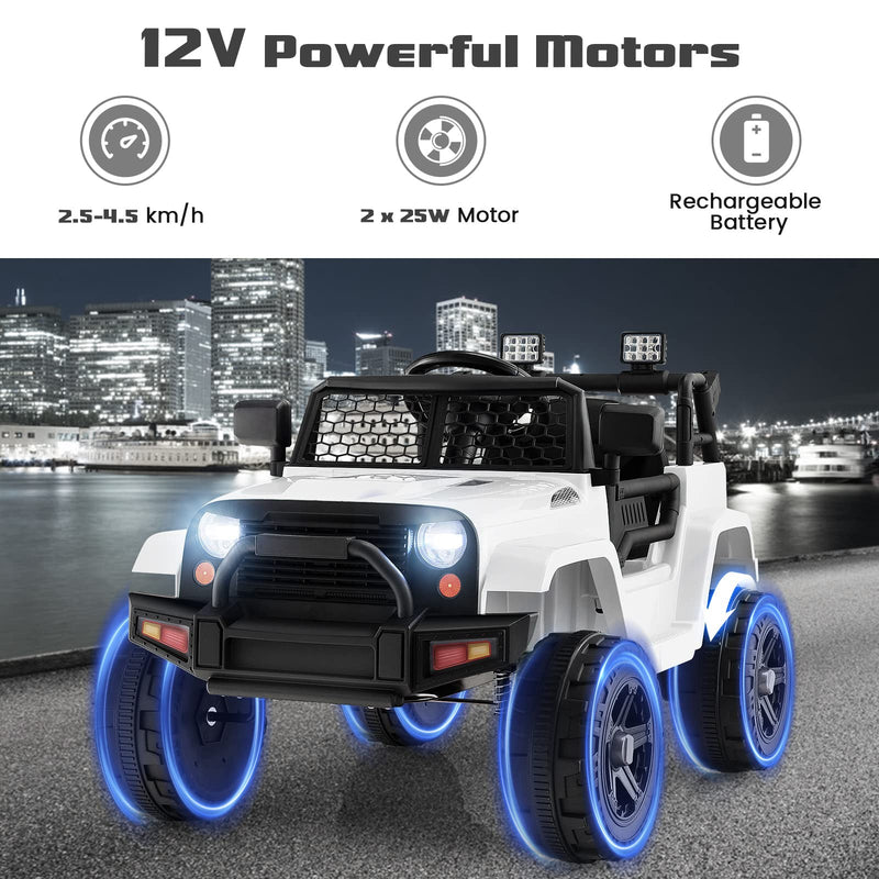 12V Kids Electric Ride-On Jeep Truck with Remote Control for Toddlers Magic Cars 2