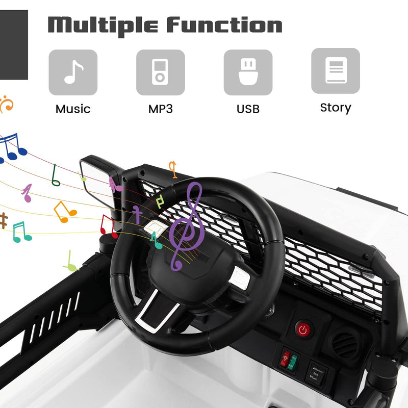 12V Kids Electric Ride-On Jeep Truck with Remote Control for Toddlers Magic Cars 3