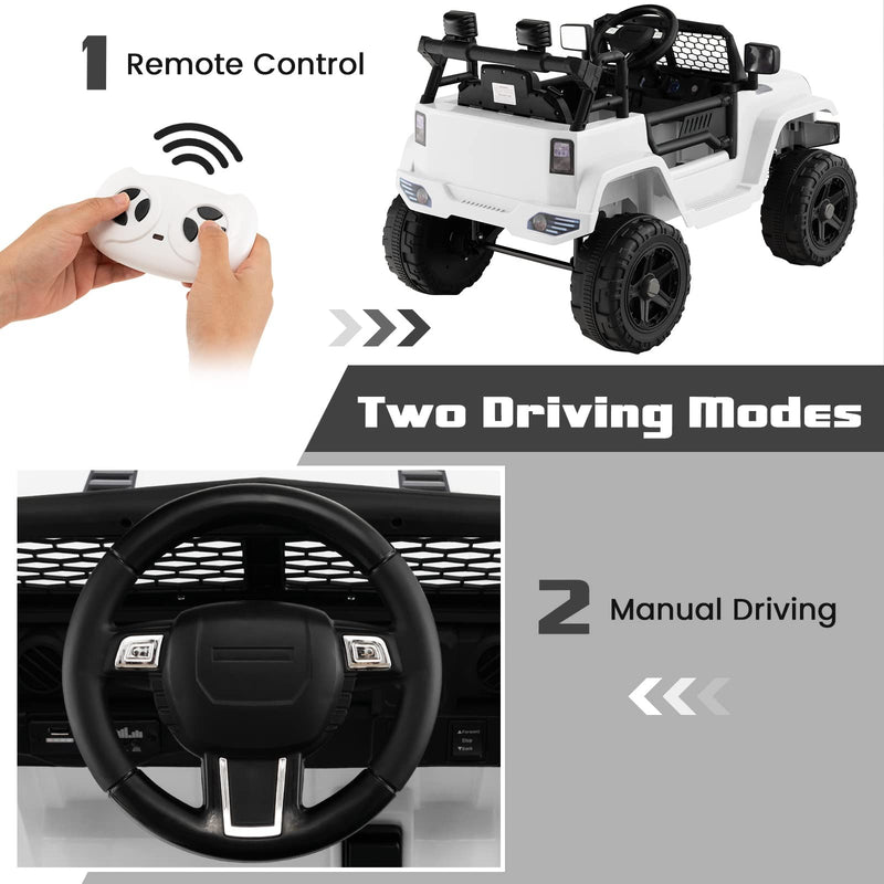 12V Kids Electric Ride-On Jeep Truck with Remote Control for Toddlers Magic Cars 4