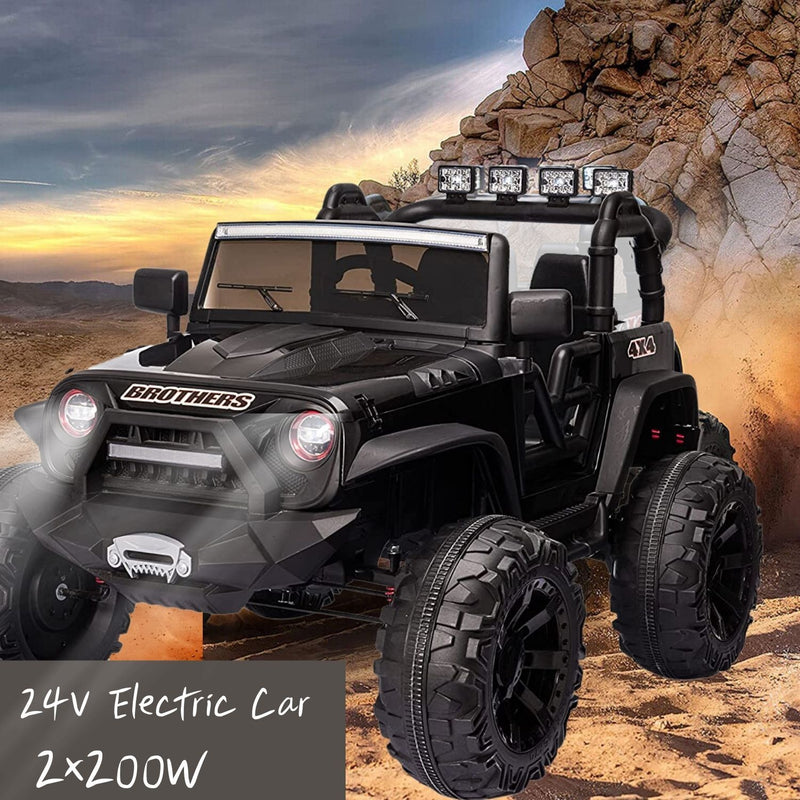 24V/12V Battery-Powered Kids Ride-On Truck with Remote Control Magic Cars 8