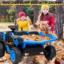 24V Electric 2-Seat Dump Truck Ride-On Toy with Remote Control Shovel Magic Cars 6