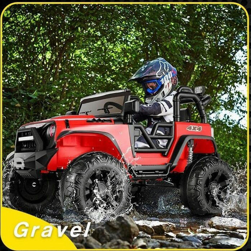 24V Electric Kids Ride-On Jeep Truck with 2 Seats, 400W Motor, MP3 Player, and Remote Control Magic Cars 17