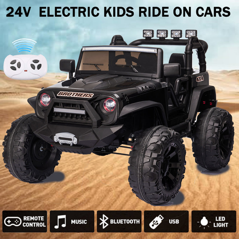 24V Electric Kids Ride-On Jeep Truck with 2 Seats, 400W Motor, MP3 Player, and Remote Control Magic Cars 8