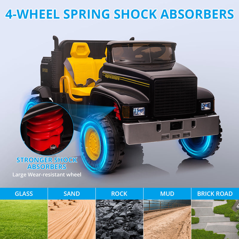 24V Kids Ride-On Electric Truck with Remote Control and Dump Bed Magic Cars 14