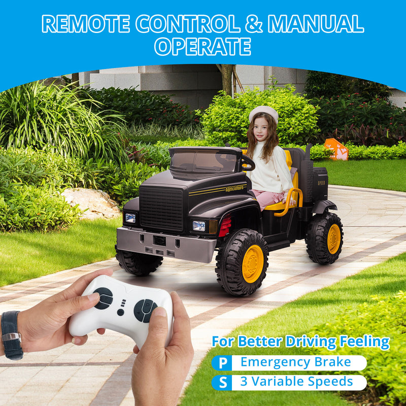 24V Kids Ride-On Electric Truck with Remote Control and Dump Bed Magic Cars 15