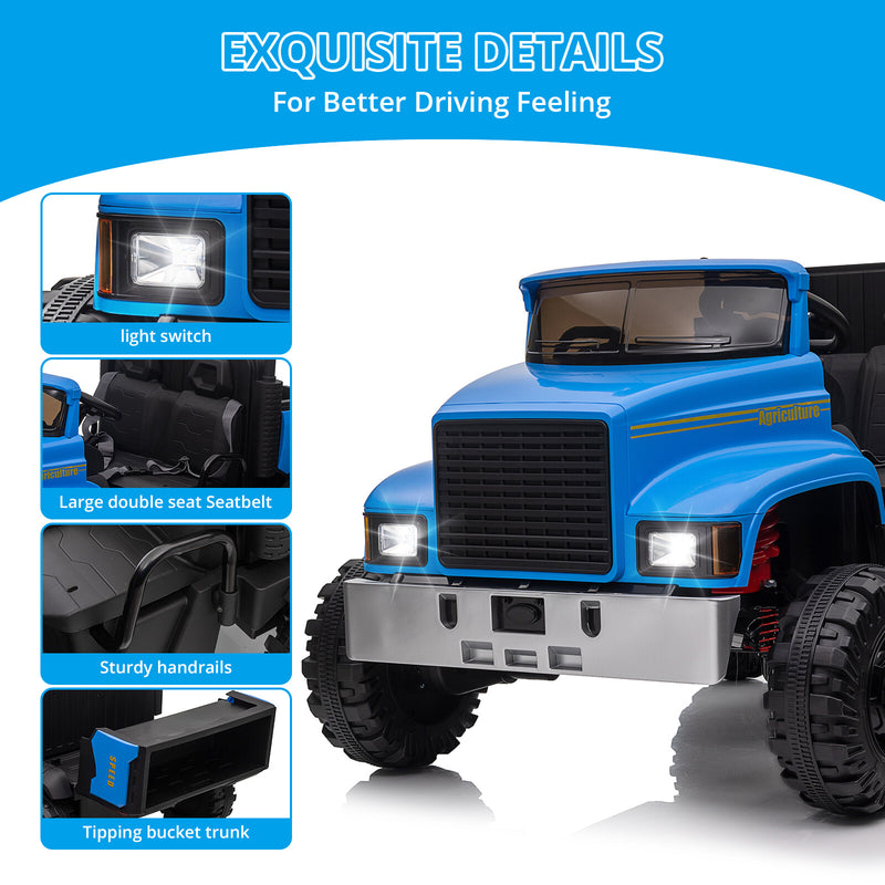 24V Kids Ride-On Electric Truck with Remote Control and Dump Bed Magic Cars 20