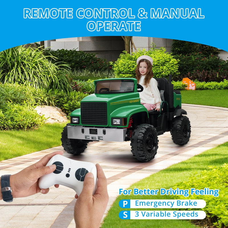 24V Kids Ride-On Electric Truck with Remote Control and Dump Bed Magic Cars 5