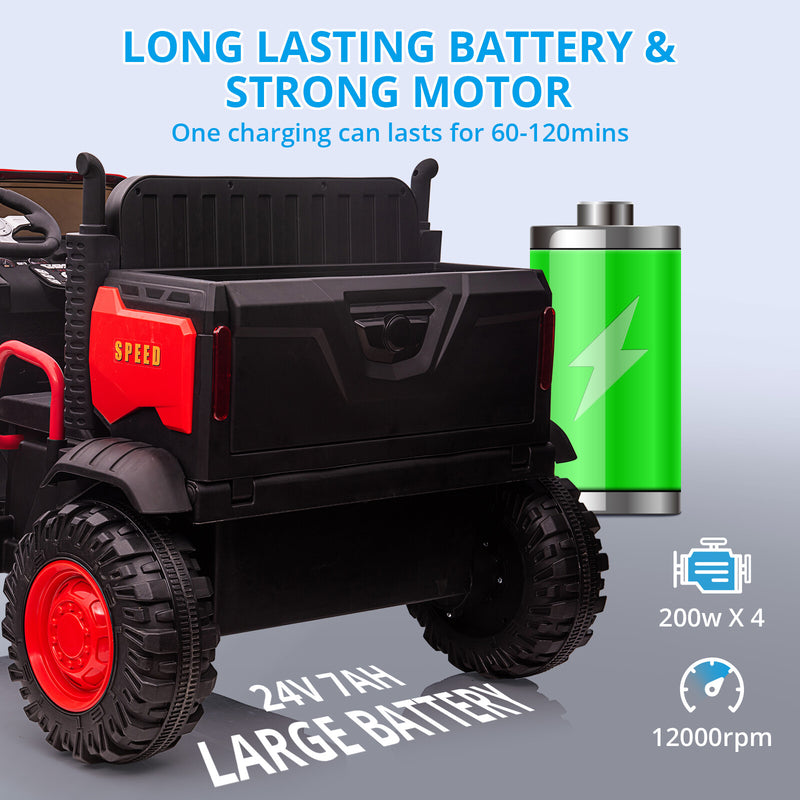 24V Kids Ride-On Electric Truck with Remote Control and Dump Bed Magic Cars 9