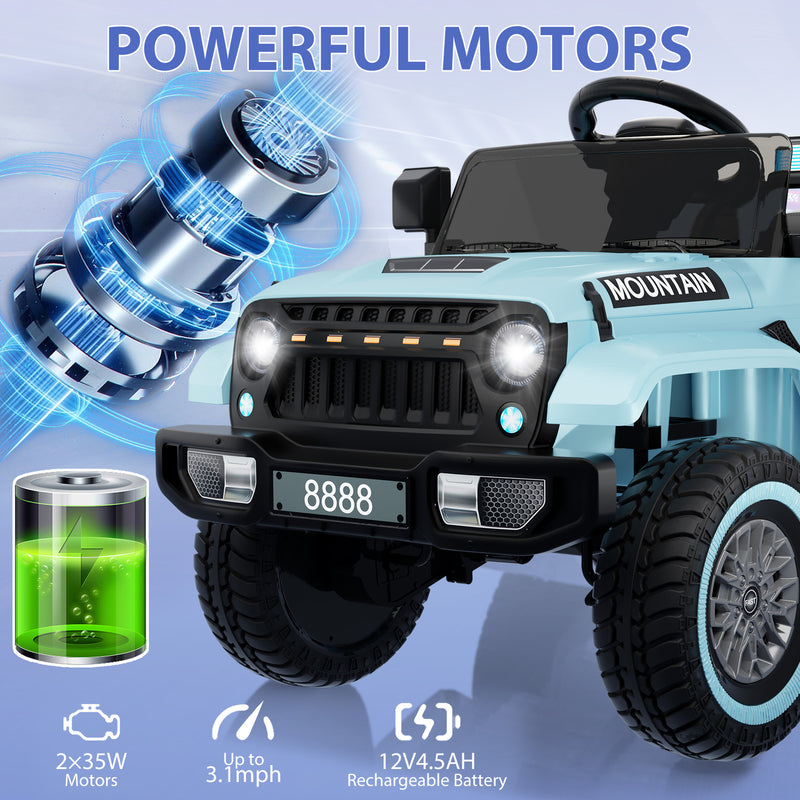 12V 70W Electric Ride-On Truck Car for Kids with Remote Control Magic Cars 18