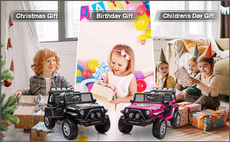 12V Battery-Powered 2-Seater Kids Ride-On Truck Car with Remote Control Magic Cars 10