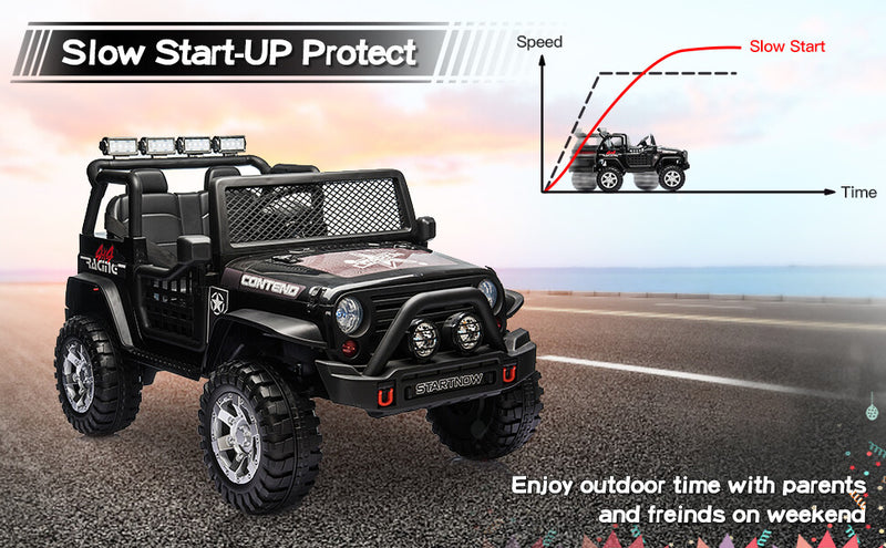 12V Battery-Powered 2-Seater Kids Ride-On Truck Car with Remote Control Magic Cars 4
