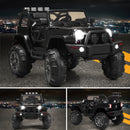 Kids Ride-On Truck Car with Remote Control and LED Lights in Black Magic Cars 3