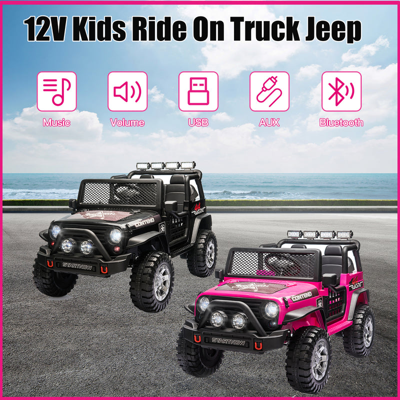 12V Electric Ride-On Jeep Truck for Kids with Remote Control Battery-Powered Vehicle Toy Magic Cars 1