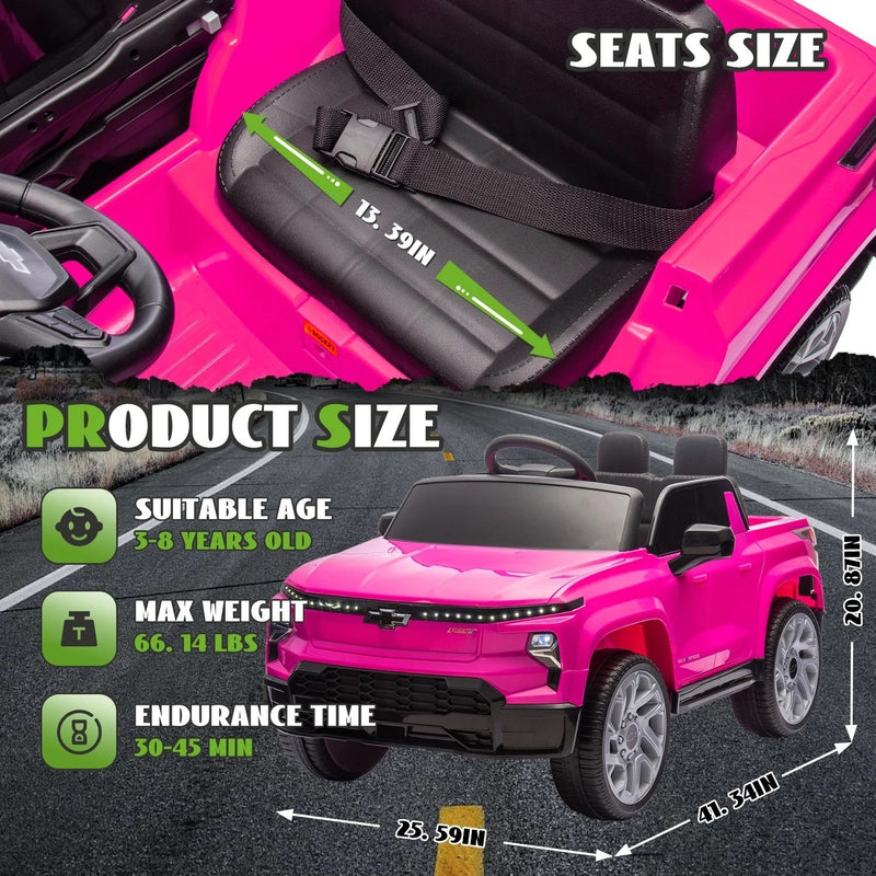 Electric Ride-On Chevrolet Silverado Truck for Kids with Remote Control Magic Cars 7