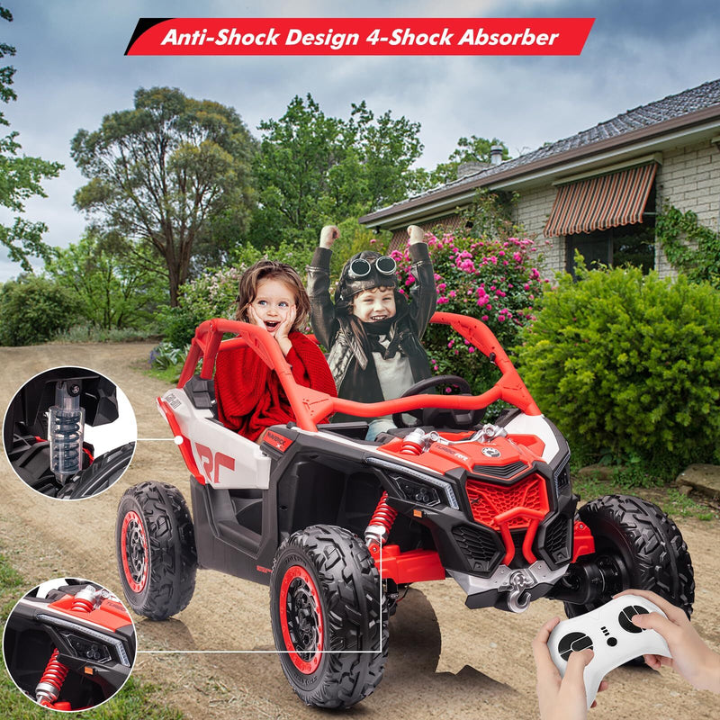24V Kids Licensed Can-Am 4WD Electric Off-Road UTV Ride-On Vehicle Magic Cars 12