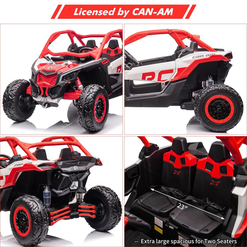 24V Kids Licensed Can-Am 4WD Electric Off-Road UTV Ride-On Vehicle Magic Cars 13