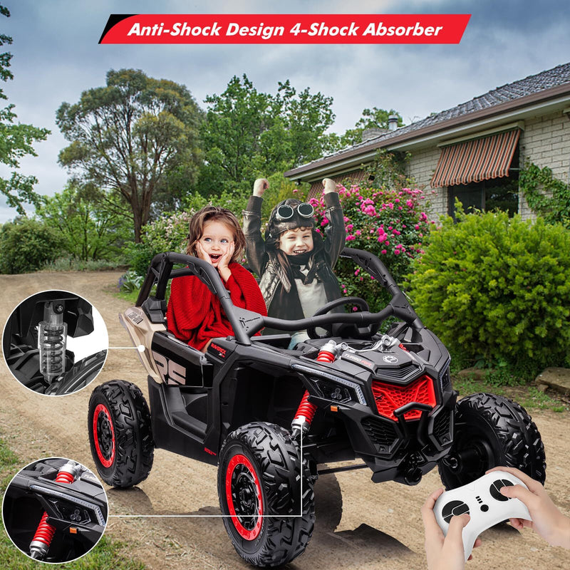 24V Kids Licensed Can-Am 4WD Electric Off-Road UTV Ride-On Vehicle Magic Cars 17