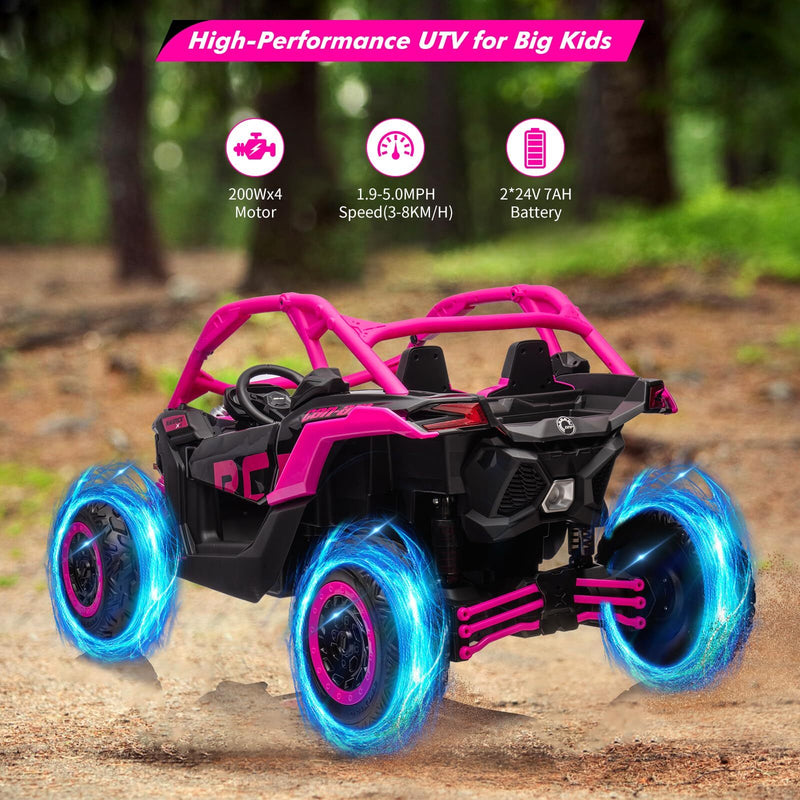 24V Kids Licensed Can-Am 4WD Electric Off-Road UTV Ride-On Vehicle Magic Cars 26