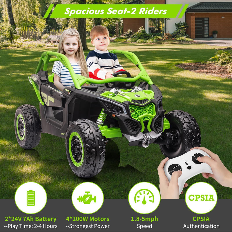 24V Kids Licensed Can-Am 4WD Electric Off-Road UTV Ride-On Vehicle Magic Cars 6