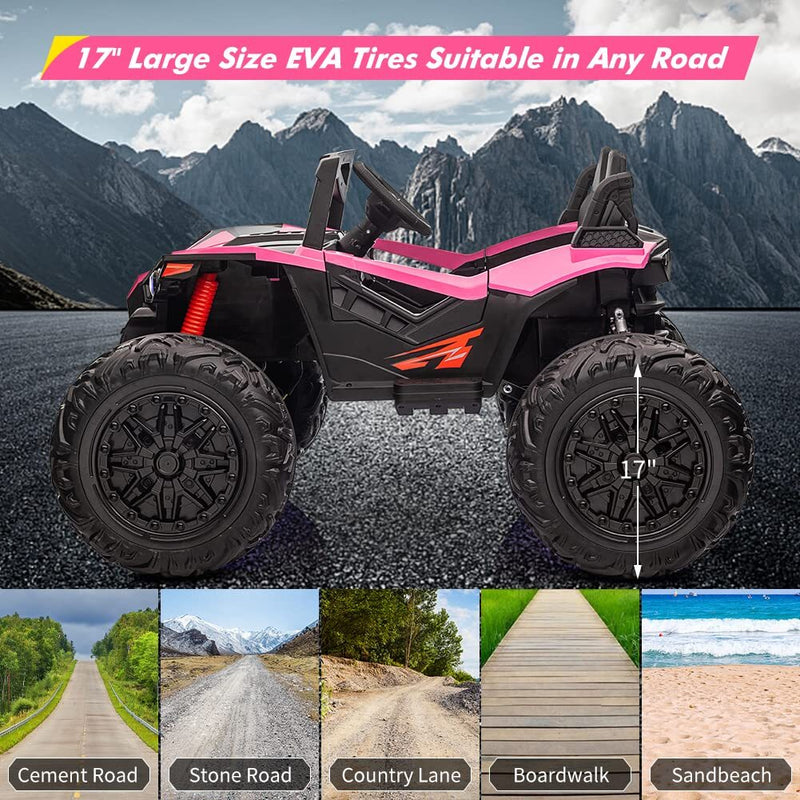 Kids 2-Seat Electric UTV Ride-On Car with 24V Battery and Metal Suspension Magic Cars 5